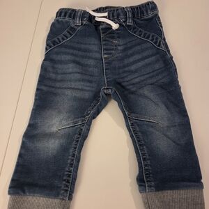 Cat & Jack Blue Jeans with Gray Cuffs
